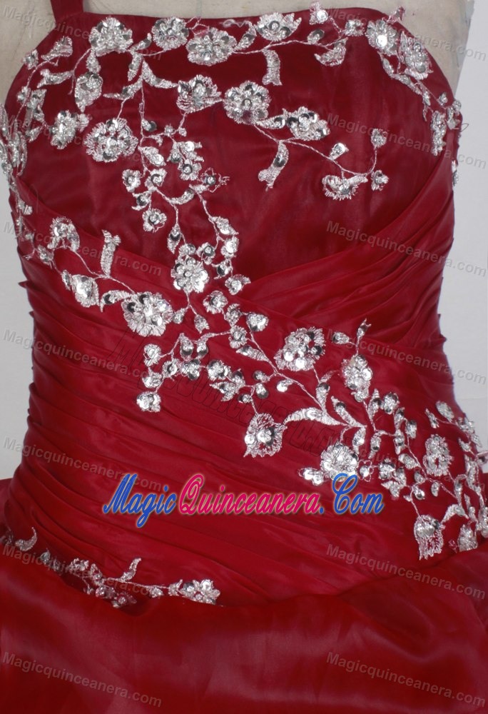 Two Straps on One Shoulder and Bubble Ruffles 2013 Dresses for 15