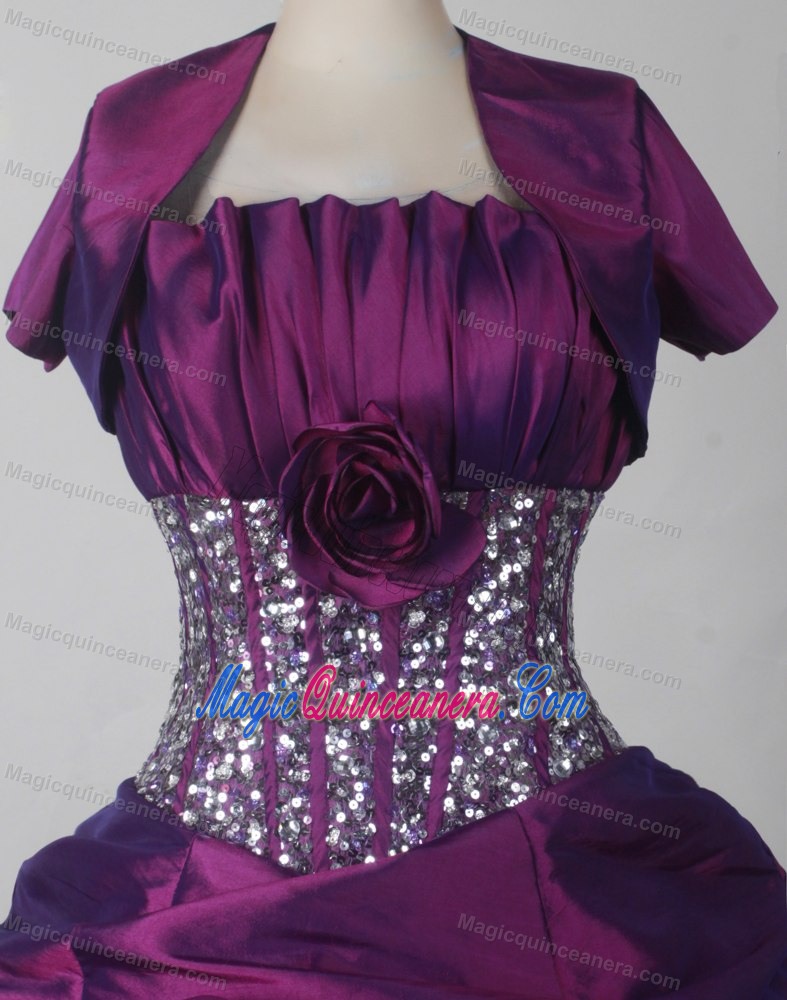 Pleating and Appliques for Quinceanera Gowns with Bubble Ruffles