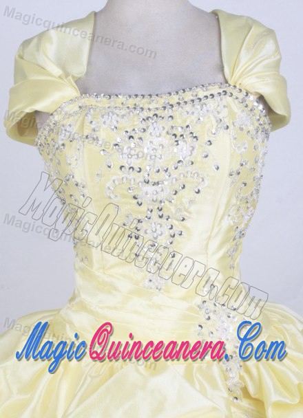Matching Wrap and Beading Appliques for Sweet Sixteen Dresses