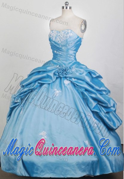Ruffles Overlay Aqua Blue Sweet 16 Dresses Embellished Ruching