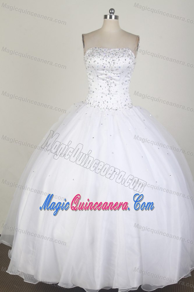 Elegant White 2013 Spring Quinceanera Ball Gown for Cheap
