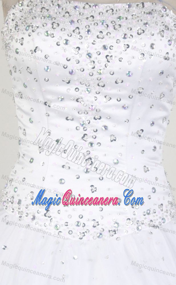 Elegant White 2013 Spring Quinceanera Ball Gown for Cheap