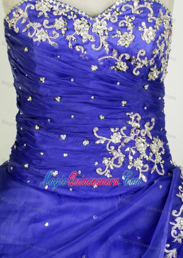 Purple with Ruffled Layers 2013 Romantic Quinceanera Gown