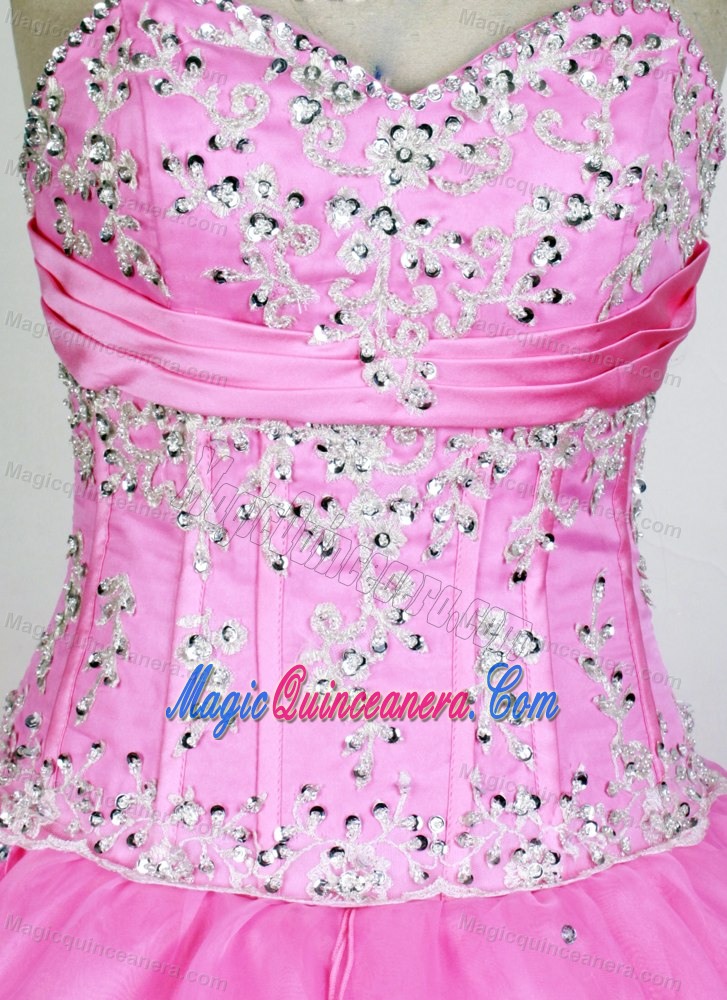 Layered Skirt 2013 Cute Pink Sweet 16 Dress for Cheap
