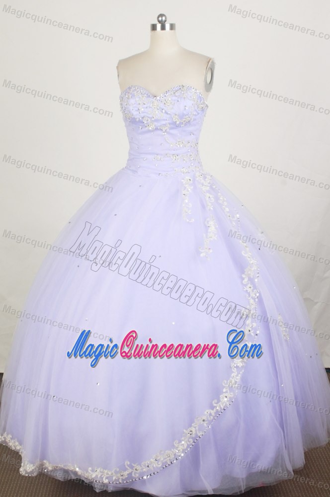 Fashionable Lilac Sweetheart Quinceanera Dress with Appliques