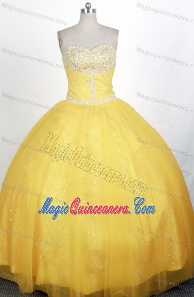 Luxurious Sequined 2013 Fall Gold Sweet 16 Dresses for Sale