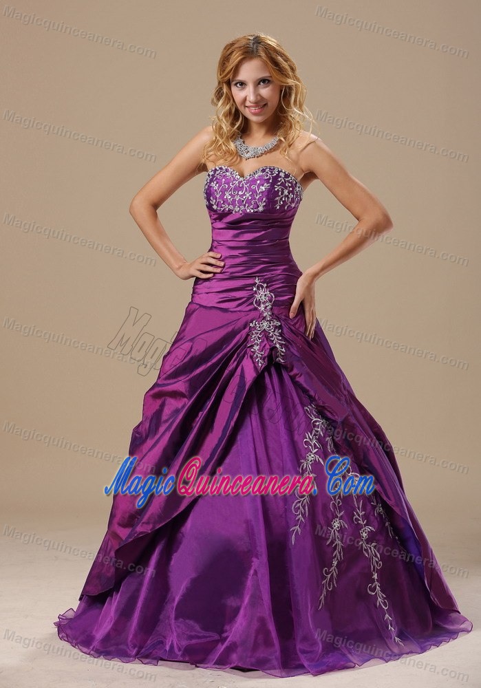 Purple A-Line Sweetheart Taffeta Sweet 15 Dresses in Newtownabbey