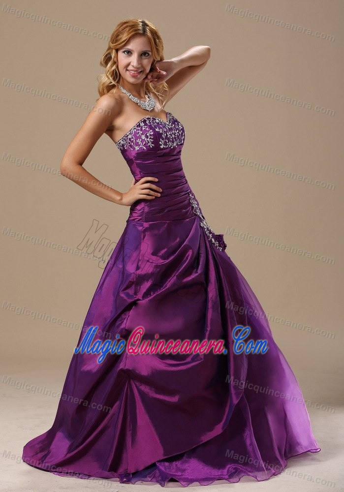 Purple A-Line Sweetheart Taffeta Sweet 15 Dresses in Newtownabbey