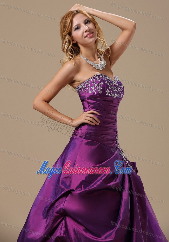 Purple A-Line Sweetheart Taffeta Sweet 15 Dresses in Newtownabbey