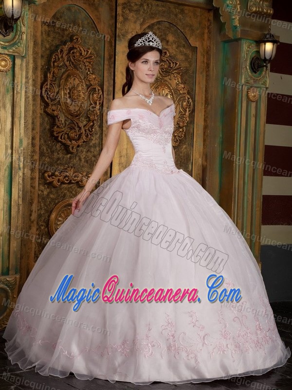 Light Pink Ball Gown Off the Shoulder Sweet 16 Dresses in Auckland