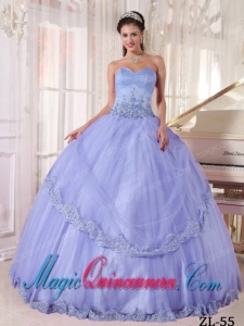 Lialc Sweetheart Ball GownCheap Taffeta and Tulle Appliques Quinceanera Dress