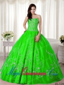 Ball Gown Sweetheart Floor-length With Beading and Embroidery Discount Quinceanera Dresses