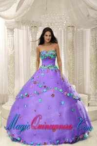 Purple Ball Gown Gorgeous Quninceaera Gown with Appliques and Beading