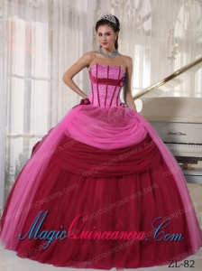 Perfect Quinceanera Dresses Ball Gown Strapless With Tulle Beading