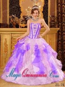 Multi-Color Ball Gown Sweetheart Floor-length Organza Appliques Exquisive Sweet 16 Dresses
