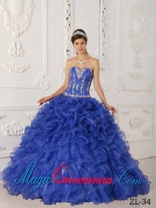 Purple Ball Gown Sweetheart Floor-length Satin and Organza Appliques Inexpensive Sweet 16 Dresses