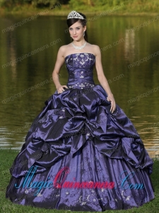 Custom Size Strapless Pretty Quinceanera Dress Beaded Decorate With Blue