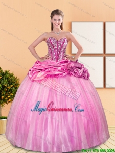 Dramatic Beading and Pick Ups Sweetheart Quinceanera Dresses for 2015 Spring
