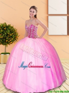 Gorgeous Beading Sweetheart Quinceanera Gowns for 2015 Spring