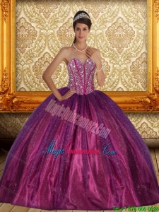 Brand New Beading Sweetheart Ball Gown Sweet 15 Dress for 2015