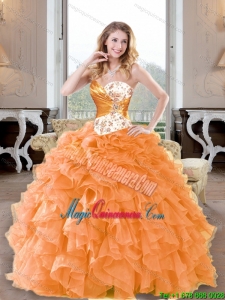 Fashionable Beading and Ruffles Sweetheart Quinceanera Dresses for 2015