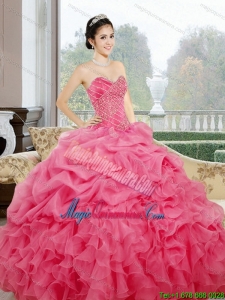 Luxury Ruffles and Pick Ups Sweetheart Sweet 15 Dresses for 2015