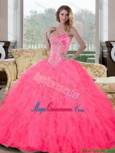 Luxury Sweetheart Beading and Ruffles Quinceanera Gown for 2015 Sweetheart Beading and Ruffles Quinceanera Gown for 2015