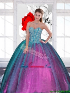 2015 Wonderful Sweet 15 Quinceanera Dresses with Beading