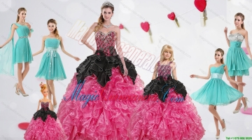 2015 Elegant Sweetheart Multi Color Quinceanera Gown and Ruching Short Prom Dresses and Multi Color Straps Litter Girl Dress