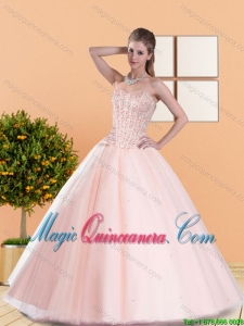 2015 New style Ball Gown Quinceanera Dresses with Beading