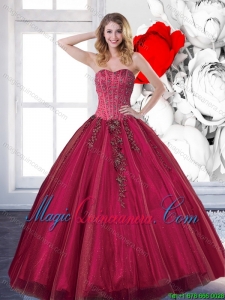 Sweetheart 2015 Popular Quinceanera Dresses with Beading and Appliques