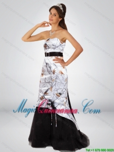 Discount Column Camo Dama Dresses with Hand Made Flower and Sashes