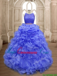 Latest Scoop Lavender Sweet 16 Gown with Beading and Ruffles