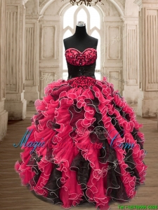 Luxurious Backless Sweet 16 Dress with Beading and Ruffles