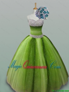 2015 Fall Elegant Quinceanera Dresses with Spaghetti Straps
