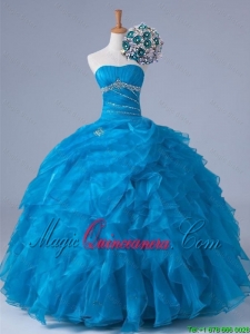 Beading and Ruffles Strapless New Style Quinceanera Dresses for 2015