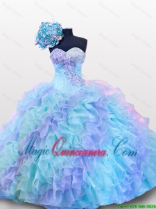 Beautiful Beading and Sequins Sweetheart Quinceanera Dresses for 2015