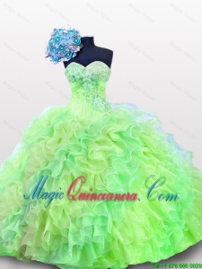 2015 New Style Quinceanera Dresses with Sequins and Ruffles