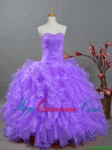 2015 Summer Beautiful Ball Gown Sweetheart Beading Quinceanera Dresses