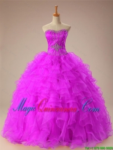 2015 Summer Elegant Sweetheart Quinceanera Dresses with Beading
