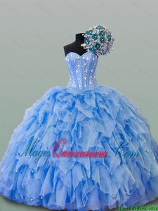 2015 Winter New Style Sweetheart Quinceanera Dresses with Beading and Ruffles