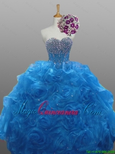 Pretty Beaded Quinceanera Gowns in Organza for 2015 Fall