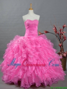 2015 Fall Beautiful Quinceanera Dresses with Sweetheart in Organza