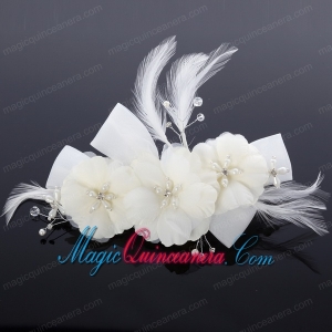 Beautiful Feather Watermelon Pearl Feather Fascinators