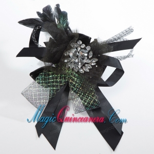 Luxirious Lace Feather and Rhinestone Fascinators For 2014