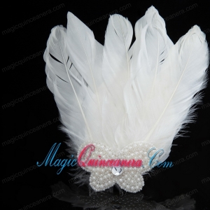 Unique White Pearl Feather for Wedding