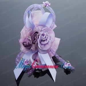 2014 Pretty Beading Tulle Lavender Hair Ornament