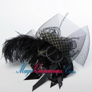 Gorgeous Feather Lace and Imitation Pearls Hair Ornament