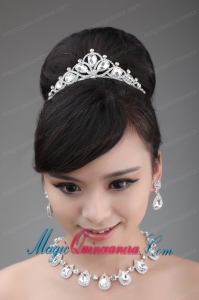 High-quality Rhinestone Dignified Ladies Necklace and Tiara