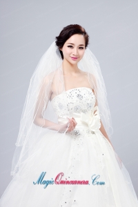 Three-Tier Finished Edge Angle Cut Bridal Veils